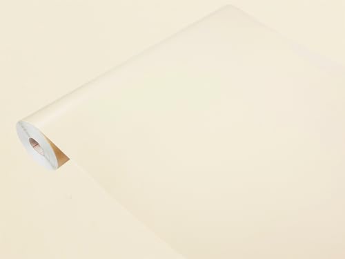 DecoMeister Klebefolien Deko-Folien Selbstklebefolie Dekorative Möbelfolie Selbstklebende Folie nach Maß Einfarbig Einheitliche Farbe 45x25 cm Hellbeige Matt von DecoMeister