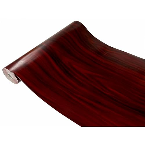 DecoMeister Klebefolien in Holz-Optik Fertigrolle Deko-Folien Holzdekor Selbstklebefolie Holzfolien Selbstklebende Möbelfolie Mahagoni 67,5cm x 490 cm von DecoMeister