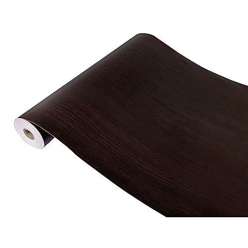 DecoMeister Klebefolien in Holz-Optik Fertigrolle Deko-Folien Holzdekor Selbstklebefolie Holzfolien Selbstklebende Möbelfolie Wenge Kastanie 45cm x 1500 cm von DecoMeister