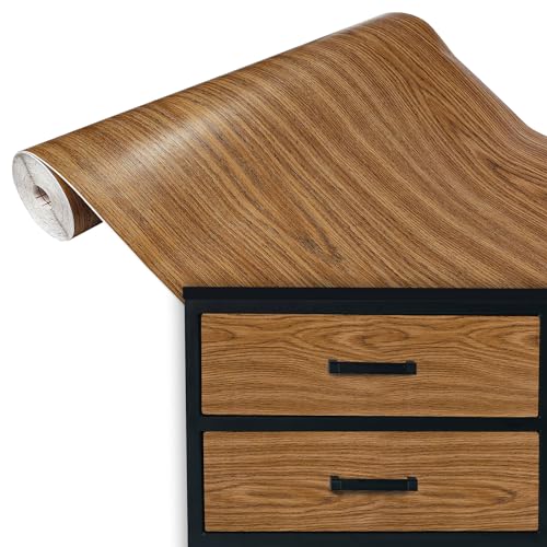 Klebefolie Möbel 45x100 cm | Selbstklebende Möbelfolie in Holzoptik - wasserfest und zuschneidbar | Folie für Möbel ideal zum Renovieren von Schränken, Türen und Arbeitsplatten | Eiche Hell von DecoMeister