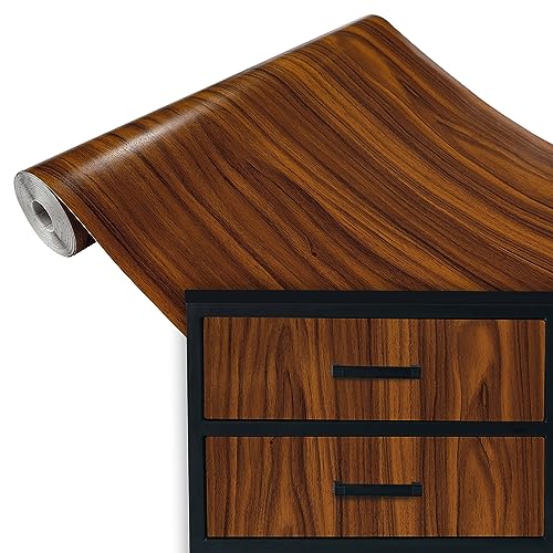 Klebefolie Möbel 67,5x100 cm | Selbstklebende Möbelfolie in Holzoptik - wasserfest und zuschneidbar | Folie für Möbel ideal zum Renovieren von Schränken, Türen und Arbeitsplatten | Gold Nussbaum Klebefolie Möbel 67,5x100 cm | Selbstklebende Möbelfolie in Holzoptik - wasserfest und zuschneidbar | Folie für Möbel ideal zum Renovieren von Schränken, Türen und Arbeitsplatten | Gold Nussbaum von DecoMeister