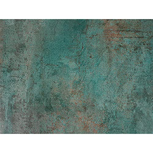 Klebefolie Möbel 45x150 cm | Möbelfolie selbstklebend in Metallic-Optik | Klebefolie zur Umgestaltung von Küche und Bad | Folie für Möbel - wasserfest und dekorativ | Oxidiertes Kupfer Grün von DecoMeister