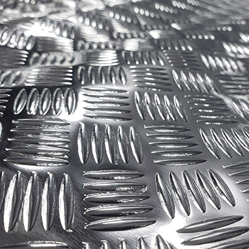 DecoMeister Klebefolien in Riffelblech-Optik Riffeblechlfolien Deko-Folien Riffelfolie Selbstklebefolie Möbelfolie Selbstklebend 45x1000 cm Riffelblechfolie Silber Metallic Glanz von DecoMeister