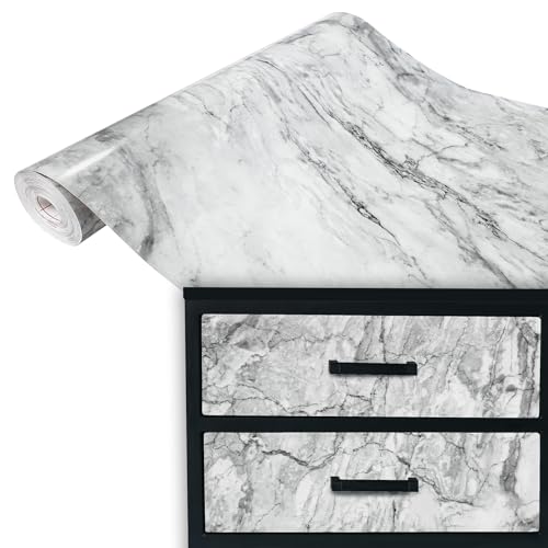 DecoMeister Klebefolie Möbel 90x100 cm | Selbstklebende Möbelfolie in Stein- und Marmoroptik | Klebefolie für Möbel ideal für Küche, Bad und DIY Projekte | Romeo Marmor Dunkelgrau DecoMeister Klebefolie Möbel 90x100 cm | Selbstklebende Möbelfolie in Stein- und Marmoroptik | Klebefolie für Möbel ideal für Küche, Bad und DIY Projekte | Romeo Marmor Dunkelgrau von DecoMeister