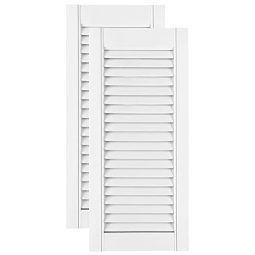 DecoMeister Lamellentüren weiß lackiert aus Holz Massivholz Holztür Schranktür mit offenen Lamellen für Kleiderschrank Möbelfronten 294x690 mm 2-er Pack DecoMeister Lamellentüren weiß lackiert aus Holz Massivholz Holztür Schranktür mit offenen Lamellen für Kleiderschrank Möbelfronten 294x690 mm 2-er Pack von DecoMeister