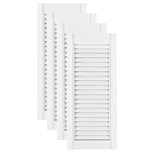 DecoMeister Lamellentüren weiß lackiert aus Holz Massivholz Holztür Schranktür mit offenen Lamellen für Kleiderschrank Möbelfronten 294x720 mm 4-er Pack DecoMeister Lamellentüren weiß lackiert aus Holz Massivholz Holztür Schranktür mit offenen Lamellen für Kleiderschrank Möbelfronten 294x720 mm 4-er Pack von DecoMeister