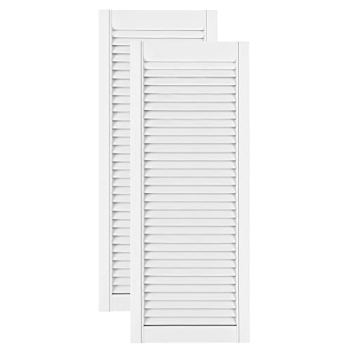 DecoMeister Lamellentüren weiß lackiert aus Holz Massivholz Holztür Schranktür mit offenen Lamellen für Kleiderschrank Möbelfronten 394x993 mm 2-er Pack DecoMeister Lamellentüren weiß lackiert aus Holz Massivholz Holztür Schranktür mit offenen Lamellen für Kleiderschrank Möbelfronten 394x993 mm 2-er Pack von DecoMeister