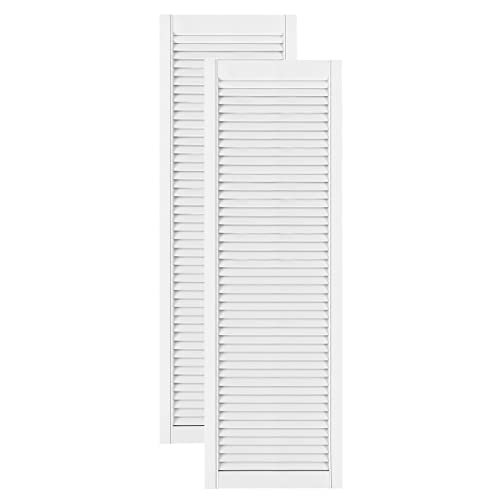 DecoMeister Lamellentüren weiß lackiert aus Holz Massivholz Holztür Schranktür mit offenen Lamellen für Kleiderschrank Möbelfronten 444x1406 mm 2-er Pack DecoMeister Lamellentüren weiß lackiert aus Holz Massivholz Holztür Schranktür mit offenen Lamellen für Kleiderschrank Möbelfronten 444x1406 mm 2-er Pack von DecoMeister