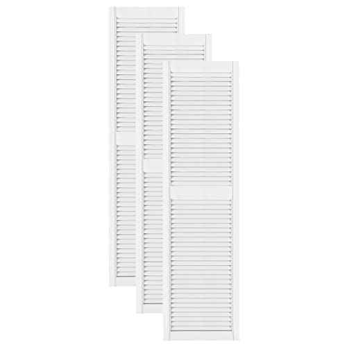 DecoMeister Lamellentüren weiß lackiert aus Holz Massivholz Holztür Schranktür mit offenen Lamellen für Kleiderschrank Möbelfronten 444x1700 mm 3-er Pack DecoMeister Lamellentüren weiß lackiert aus Holz Massivholz Holztür Schranktür mit offenen Lamellen für Kleiderschrank Möbelfronten 444x1700 mm 3-er Pack von DecoMeister