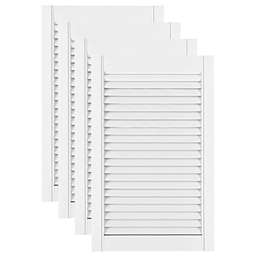 DecoMeister Lamellentüren weiß lackiert aus Holz Massivholz Holztür Schranktür mit offenen Lamellen für Kleiderschrank Möbelfronten 444x720 mm 4-er Pack DecoMeister Lamellentüren weiß lackiert aus Holz Massivholz Holztür Schranktür mit offenen Lamellen für Kleiderschrank Möbelfronten 444x720 mm 4-er Pack von DecoMeister