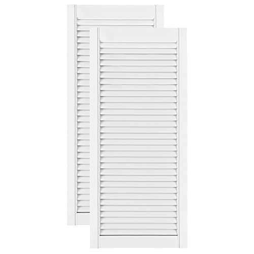 DecoMeister Lamellentüren weiß lackiert aus Holz Massivholz Holztür Schranktür mit offenen Lamellen für Kleiderschrank Möbelfronten 444x993 mm 2-er Pack DecoMeister Lamellentüren weiß lackiert aus Holz Massivholz Holztür Schranktür mit offenen Lamellen für Kleiderschrank Möbelfronten 444x993 mm 2-er Pack von DecoMeister