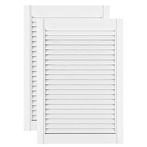 DecoMeister Lamellentüren weiß lackiert aus Holz Massivholz Holztür Schranktür mit offenen Lamellen für Kleiderschrank Möbelfronten 494x720 mm 2-er Pack DecoMeister Lamellentüren weiß lackiert aus Holz Massivholz Holztür Schranktür mit offenen Lamellen für Kleiderschrank Möbelfronten 494x720 mm 2-er Pack von DecoMeister