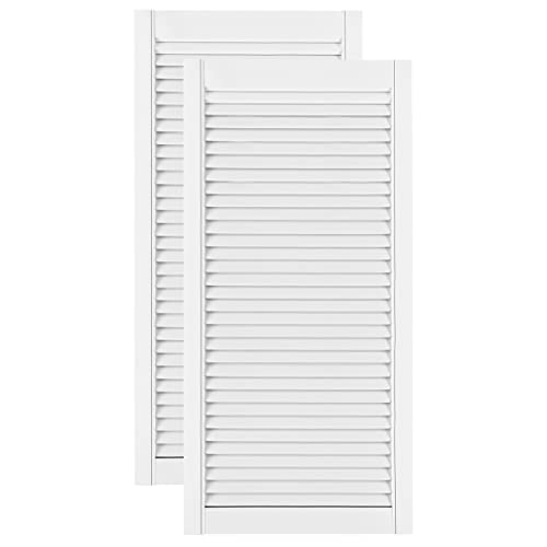 DecoMeister Lamellentüren weiß lackiert aus Holz Massivholz Holztür Schranktür mit offenen Lamellen für Kleiderschrank Möbelfronten 494x993 mm 2-er Pack DecoMeister Lamellentüren weiß lackiert aus Holz Massivholz Holztür Schranktür mit offenen Lamellen für Kleiderschrank Möbelfronten 494x993 mm 2-er Pack von DecoMeister
