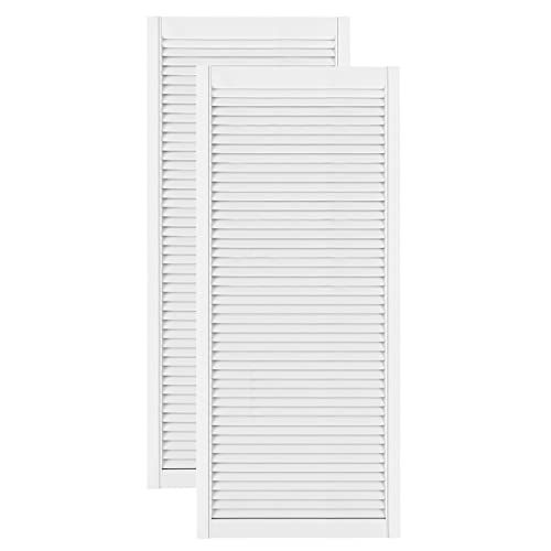 DecoMeister Lamellentüren weiß lackiert aus Holz Massivholz Holztür Schranktür mit offenen Lamellen für Kleiderschrank Möbelfronten 594x1406 mm 2-er Pack DecoMeister Lamellentüren weiß lackiert aus Holz Massivholz Holztür Schranktür mit offenen Lamellen für Kleiderschrank Möbelfronten 594x1406 mm 2-er Pack von DecoMeister