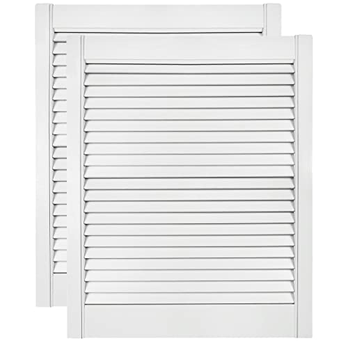 DecoMeister Lamellentüren weiß lackiert aus Holz Massivholz Holztür Schranktür mit offenen Lamellen für Kleiderschrank Möbelfronten 594x720 mm 2-er Pack DecoMeister Lamellentüren weiß lackiert aus Holz Massivholz Holztür Schranktür mit offenen Lamellen für Kleiderschrank Möbelfronten 594x720 mm 2-er Pack von DecoMeister