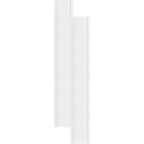 DecoMeister Lamellentür weiß seidenmatt aus Holz Massivholz Holztür Schranktür mit geschlossenen Profilbretter für Kleiderschrank Möbelfronten 294x1995 mm 2-er Pack lackiert von DecoMeister