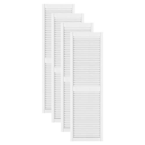Lamellentüren Holz 4er Pack 494x1700 mm | Holztür aus massiver Kiefer mit MDF Lamellen | Möbelfronten für kreative Renovierung | Lamellentür für Garderobe, Küche oder Wohnzimmer | Weiß lackiert Lamellentüren Holz 4er Pack 494x1700 mm | Holztür aus massiver Kiefer mit MDF Lamellen | Möbelfronten für kreative Renovierung | Lamellentür für Garderobe, Küche oder Wohnzimmer | Weiß lackiert von DecoMeister