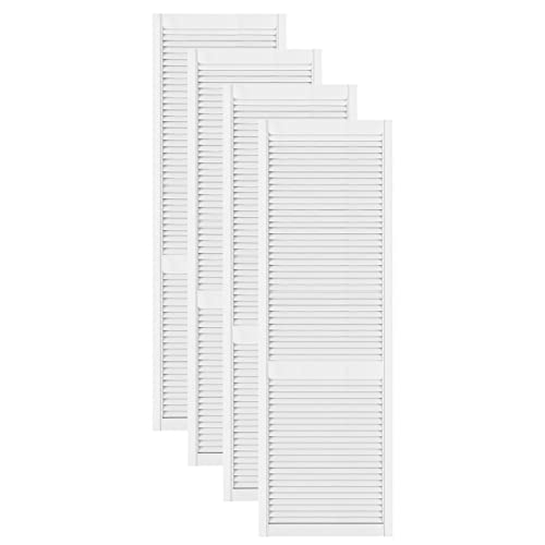 Lamellentüren Holz 4er Pack 594x2013 mm | Holztür aus massiver Kiefer mit MDF Lamellen | Möbelfronten für kreative Renovierung | Lamellentür für Garderobe, Küche oder Wohnzimmer | Weiß lackiert Lamellentüren Holz 4er Pack 594x2013 mm | Holztür aus massiver Kiefer mit MDF Lamellen | Möbelfronten für kreative Renovierung | Lamellentür für Garderobe, Küche oder Wohnzimmer | Weiß lackiert von DecoMeister