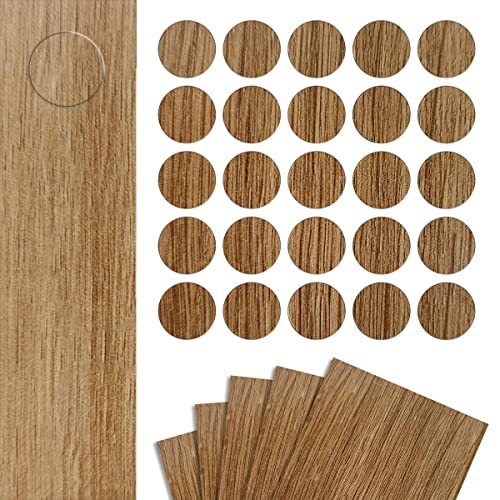 DecoMeister Möbelkappe Selbstklebende Abdeckkappen für Möbel Möbelpflaster Aufkleber Klebepunkte Bohrloch Abdeckung Schraubenabdeckung Ø 14mm Durchmesser à 125 Stück Amerikanische Eiche von DecoMeister