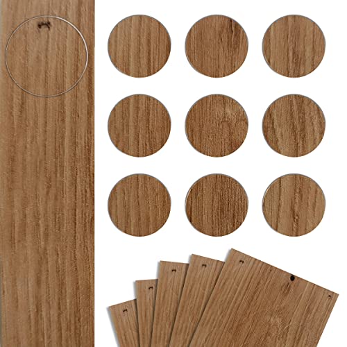 DecoMeister Möbelkappe Selbstklebende Abdeckkappen für Möbel Möbelpflaster Aufkleber Klebepunkte Bohrloch Abdeckung Schraubenabdeckung Ø 20mm Durchmesser à 45 Stück Artisan Eiche von DecoMeister