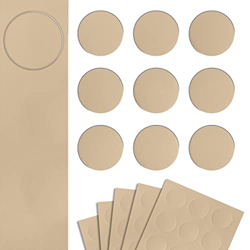 DecoMeister Möbelkappe Selbstklebende Abdeckkappen für Möbel Möbelpflaster Aufkleber Klebepunkte Bohrloch Abdeckung Schraubenabdeckung Ø 20mm Durchmesser à 45 Stück Beige von DecoMeister