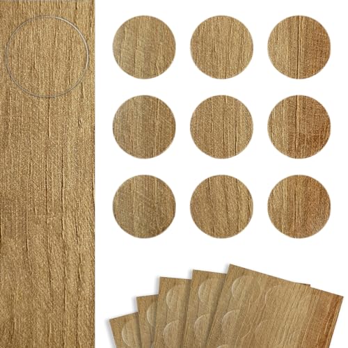 DecoMeister Möbelkappe Selbstklebende Abdeckkappen für Möbel Möbelpflaster Aufkleber Klebepunkte Bohrloch Abdeckung Schraubenabdeckung Ø 20mm Durchmesser à 45 Stück Eiche Riva von DecoMeister