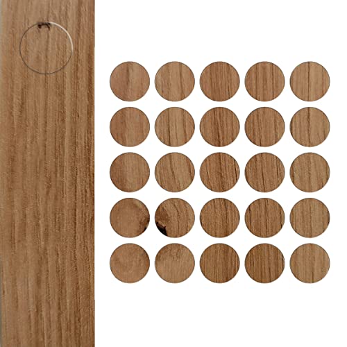DecoMeister Selbstklebende Abdeckkappen für Möbel Möbelpflaster Aufkleber Klebepunkte Bohrloch Abdeckung Schraubenabdeckung Ø 14mm Durchmesser à 25 Stück Artisan Eiche von DecoMeister