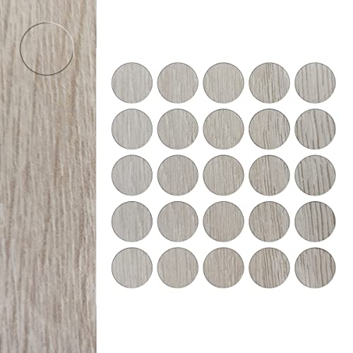 Selbstklebende Abdeckkappen Ø14mm 25 Stück | Schraubenabdeckung aus Melaminfolie | Schraubenloch Aufkleber für Möbelbau | Klebepunkte Möbel zur unauffälligen Abdeckung | Weiße Wilton Eiche Selbstklebende Abdeckkappen Ø14mm 25 Stück | Schraubenabdeckung aus Melaminfolie | Schraubenloch Aufkleber für Möbelbau | Klebepunkte Möbel zur unauffälligen Abdeckung | Weiße Wilton Eiche von DecoMeister