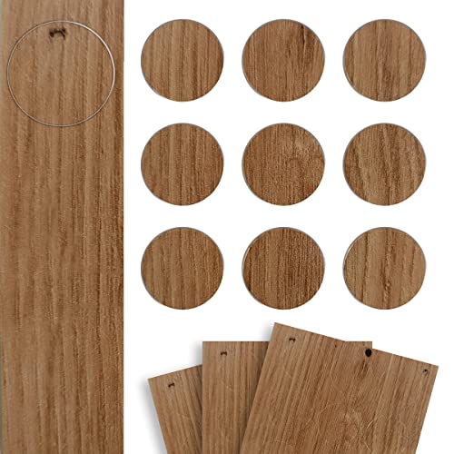 DecoMeister Selbstklebende Abdeckkappen für Möbel Möbelpflaster Aufkleber Klebepunkte Bohrloch Abdeckung Schraubenabdeckung Ø 20mm Durchmesser à 27 Stück Artisan Eiche von DecoMeister