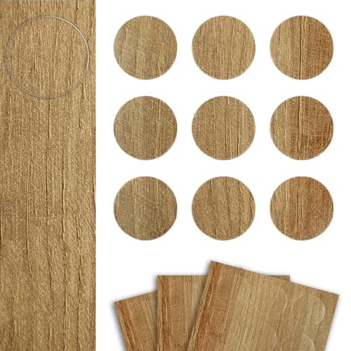 DecoMeister Selbstklebende Abdeckkappen für Möbel Möbelpflaster Aufkleber Klebepunkte Bohrloch Abdeckung Schraubenabdeckung Ø 20mm Durchmesser à 27 Stück Eiche Riva von DecoMeister