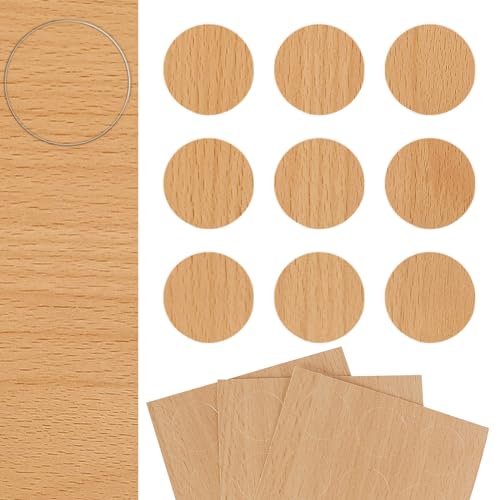 DecoMeister Selbstklebende Abdeckkappen für Möbel Möbelpflaster Aufkleber Klebepunkte Bohrloch Abdeckung Schraubenabdeckung Ø 20mm Durchmesser à 27 Stück Helle Buche von DecoMeister