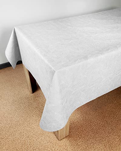 DecoMeister Wachstuch Tischdecke Tischbelag Tischabdeckung abwaschbar Tischtuch Tischfolie Tischplattenschutz Vinyl-Tischdecke Küche Esszimmer Küchentisch 140x150 cm Graue Linien von DecoMeister