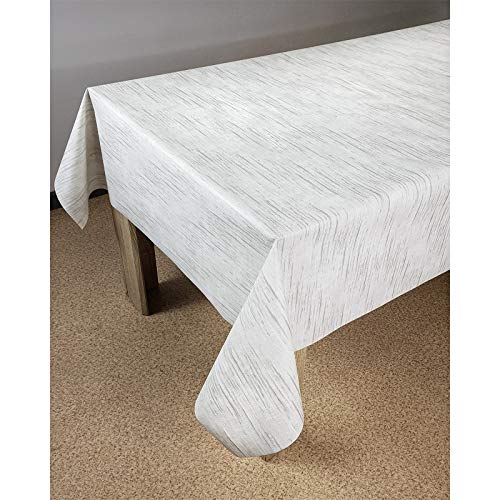 DecoMeister Wachstuch Tischdecke Tischbelag Tischabdeckung abwaschbar Tischtuch Tischfolie Tischplattenschutz Vinyl-Tischdecke Küche Esszimmer Küchentisch 140x180 cm Graue Striche von DecoMeister