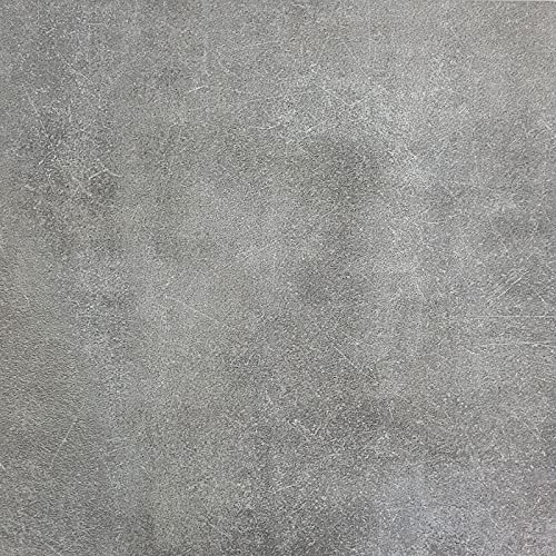 Decomeister Selbstklebende Bodenfliesen Kunststoff Fliesen Vinyl-Fliesen Klebefliesen Dekorfliesen mit Kleber Bodenbelag 2m² – 22 Stück á 30,5 x 30,5 cm Solid Concrete Betonoptik von DecoMeister