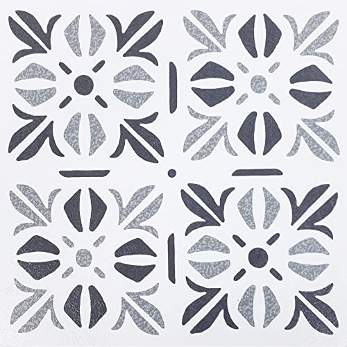 Selbstklebende Bodenfliesen 30,5x30,5 cm | PVC Bodenbelag wasserfest und pflegeleicht | Klebefliesen Boden für kreative Gestaltung | Dekorfliesen für Zuhause | Kartoffel Stamp 1m² – 11 Stück von DecoMeister