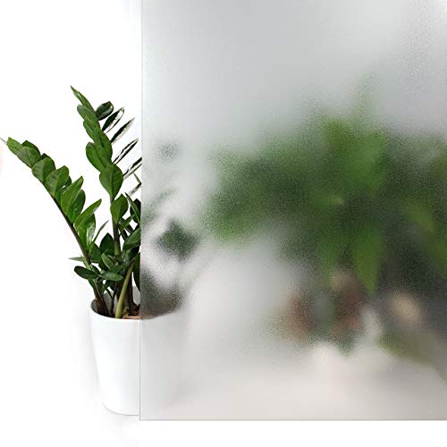 Fensterfolie Blickdicht Selbstklebend 67,5x490 cm | Klebefolie Fenster Sichtschutz mit Dekor-Effekt | Sichtschutzfolie Fenster Lichtdurchlass für mehr Privatsphäre im Bad oder Büro | Frost von DecoMeister