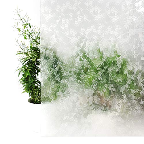 Fensterfolie Blickdicht Selbstklebend 67,5x990 cm | Klebefolie Fenster Sichtschutz mit Dekor-Effekt | Sichtschutzfolie Fenster Lichtdurchlass für mehr Privatsphäre im Bad oder Büro | EIS von DecoMeister