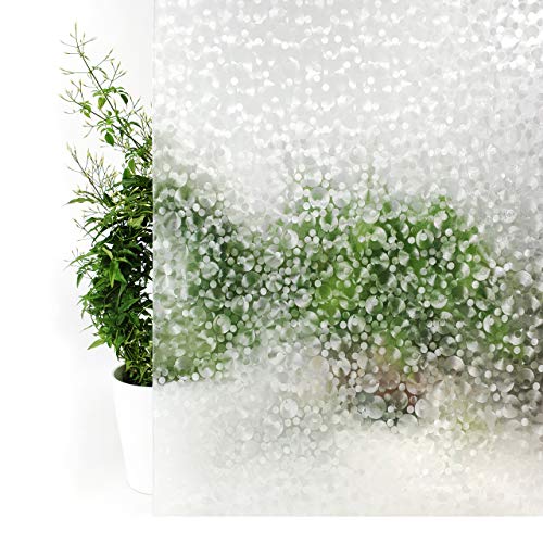 Fensterfolie Blickdicht Selbstklebend 90x100 cm | Klebefolie Fenster Sichtschutz mit Dekor-Effekt | Sichtschutzfolie Fenster Lichtdurchlass für mehr Privatsphäre im Bad oder Büro | Perle von DecoMeister