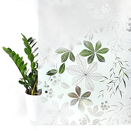 Fensterfolie statisch 90x100 cm | Sichtschutzfolie Fenster Milchglasfolie statisch haftend | Folie Fenster für Bad und Büro - Tageslicht genießen, Sichtschutz erhalten | Felicia von DecoMeister