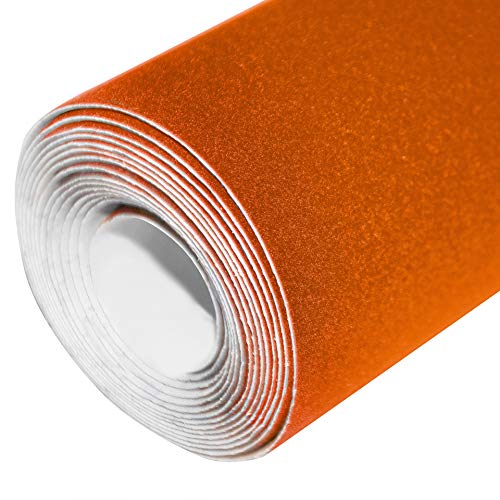 Klebefolie Möbel 45x240 cm | Folie für Möbel mit samtiger Veloursoptik für elegante Akzente | Klebefolie ideal zur Möbelrenovierung | Möbelfolie selbstklebend für DIY-Projekte | Velour Orange von DecoMeister