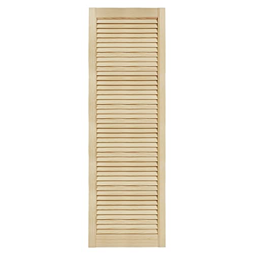 Lamellentüren Holz 1er Pack 444x1406 mm | Holztür aus massiver Kiefer mit fühlbarer Struktur | Möbelfronten für kreative Renovierung | Lamellentür für Schrank oder Garderobe | Natur von DecoMeister