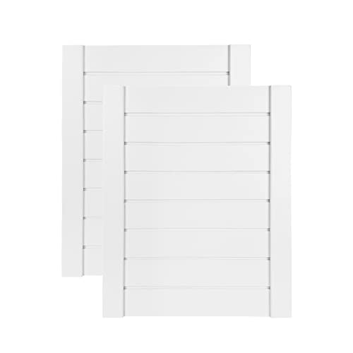 Lamellentüren Holz 2er Pack 394x474 mm | Holztür aus massiver Kiefer mit MDF Lamellen | Möbelfronten für kreative Renovierung | Lamellentür für Garderobe, Küche oder Wohnzimmer | Weiß lackiert Lamellentüren Holz 2er Pack 394x474 mm | Holztür aus massiver Kiefer mit MDF Lamellen | Möbelfronten für kreative Renovierung | Lamellentür für Garderobe, Küche oder Wohnzimmer | Weiß lackiert von DecoMeister