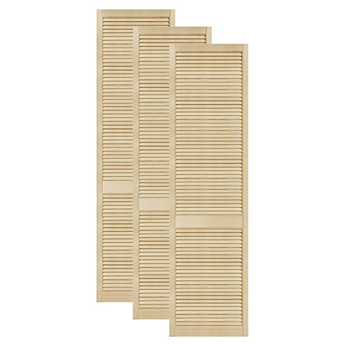 Lamellentüren Holz 3er Pack 494x2013 mm | Holztür aus massiver Kiefer mit fühlbarer Struktur | Möbelfronten für kreative Renovierung | Lamellentür für Schrank oder Garderobe | Natur Lamellentüren Holz 3er Pack 494x2013 mm | Holztür aus massiver Kiefer mit fühlbarer Struktur | Möbelfronten für kreative Renovierung | Lamellentür für Schrank oder Garderobe | Natur von DecoMeister