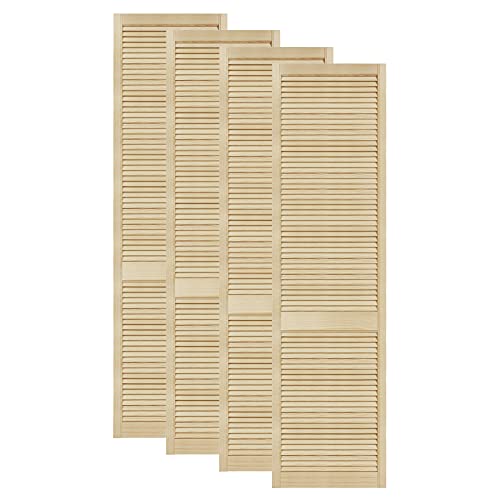 Lamellentüren Holz 4er Pack 494x2013 mm | Holztür aus massiver Kiefer mit fühlbarer Struktur | Möbelfronten für kreative Renovierung | Lamellentür für Schrank oder Garderobe | Natur Lamellentüren Holz 4er Pack 494x2013 mm | Holztür aus massiver Kiefer mit fühlbarer Struktur | Möbelfronten für kreative Renovierung | Lamellentür für Schrank oder Garderobe | Natur von DecoMeister
