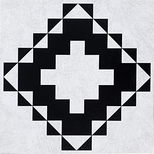 Selbstklebende Bodenfliesen 15,25x30,5 cm | PVC Bodenbelag wasserfest und pflegeleicht | Klebefliesen Boden für kreative Gestaltung | Dekorfliesen für Zuhause | Astekisches Muster Probemuster von DecoMeister