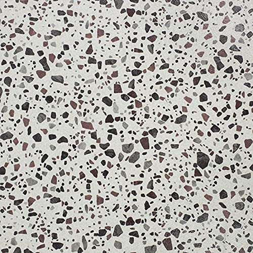 Selbstklebende Bodenfliesen 15,25x30,5 cm | PVC Bodenbelag wasserfest und pflegeleicht | Klebefliesen Boden für kreative Gestaltung | Dekorfliesen für Zuhause | Steinoptik Terazzo Probemuster von DecoMeister