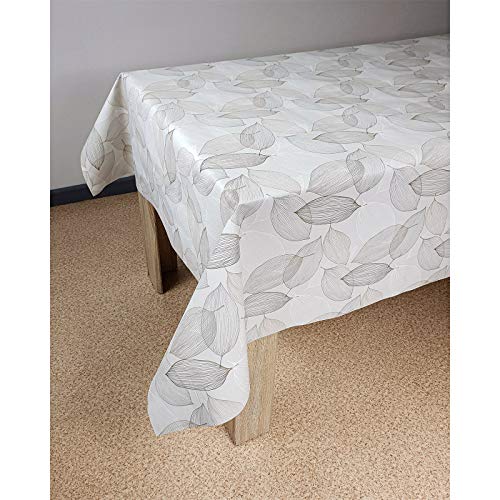 Wachstuchtischdecke 140x160 cm | Wachstischdecke mit wasserabweisender PVC-Beschichtung | Outdoor-Tischdecken für Garten und Küche | Tischdecke wetterfest und fleckabweisend | Braune Blätter von DecoMeister