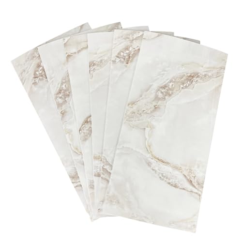 Wandpaneele selbstklebend 60x30 cm 6 Stück | Fliesenaufkleber aus Hochglanz-PVC mit einfacher Nassmontage | Klebefliesen für Wandverkleidung in Innenräumen | Wandaufkleber | Marmor Beige-Braun Wandpaneele selbstklebend 60x30 cm 6 Stück | Fliesenaufkleber aus Hochglanz-PVC mit einfacher Nassmontage | Klebefliesen für Wandverkleidung in Innenräumen | Wandaufkleber | Marmor Beige-Braun von DecoMeister