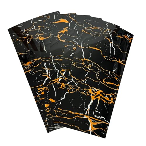 Wandpaneele selbstklebend 60x30 cm 6 Stück | Fliesenaufkleber aus Hochglanz-PVC mit einfacher Nassmontage | Klebefliesen für Wandverkleidung in Innenräumen | Wandaufkleber | Marmor Schwarz-Orange Wandpaneele selbstklebend 60x30 cm 6 Stück | Fliesenaufkleber aus Hochglanz-PVC mit einfacher Nassmontage | Klebefliesen für Wandverkleidung in Innenräumen | Wandaufkleber | Marmor Schwarz-Orange von DecoMeister