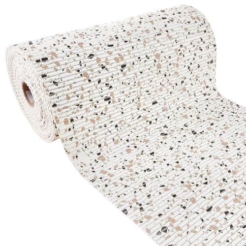 Weichschaummatte Bad 160x65 cm | Badematte aus weichem, atmungsaktivem PVC | Antirutschmatte Bad für Innen- und Außenbereiche | Badteppich Weichschaum mit sicherem Halt auch bei Nässe | Terrazzo von DecoMeister